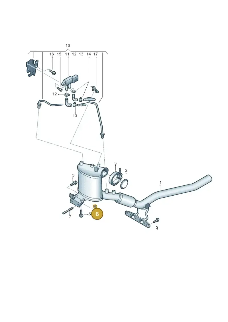 1K0253461AK — SEAT LEON                   06> (2005-) diagram 460253570, position 6