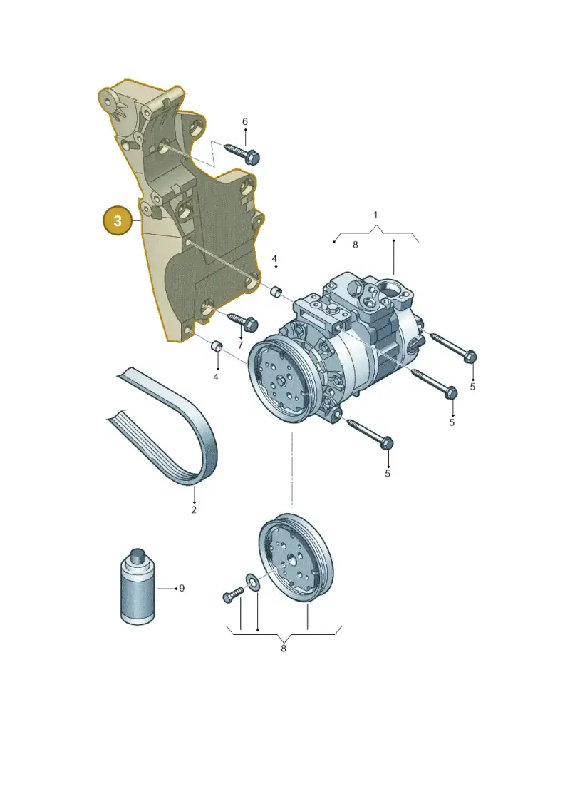 1K0260885B — SEAT Altea XL Reference (2013-2013) diagram 409260200, position 3