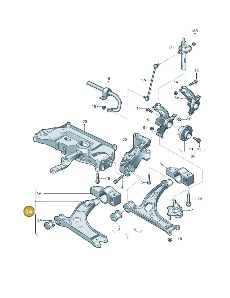 1K0407151BC — SEAT ALTEA                  07> (2006-) diagram 409407000, position 1A