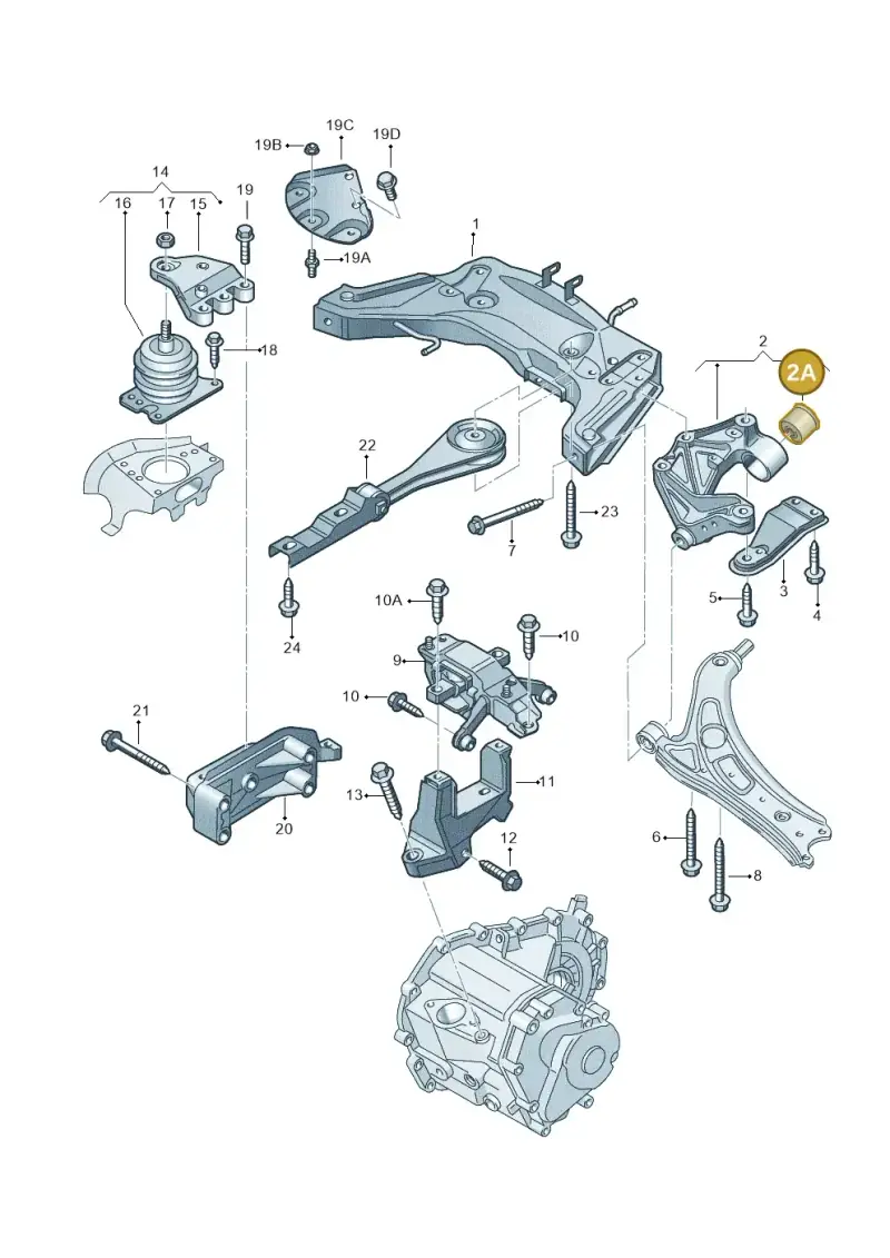 1K0407183E — SEAT IBIZA                  06> (2005-) diagram 253199200, position 2A