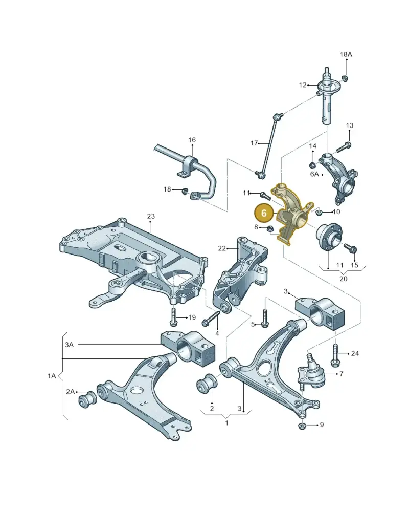 1K0407256T — SEAT Altea XL Reference (2013-2013) diagram 409407000, position 6