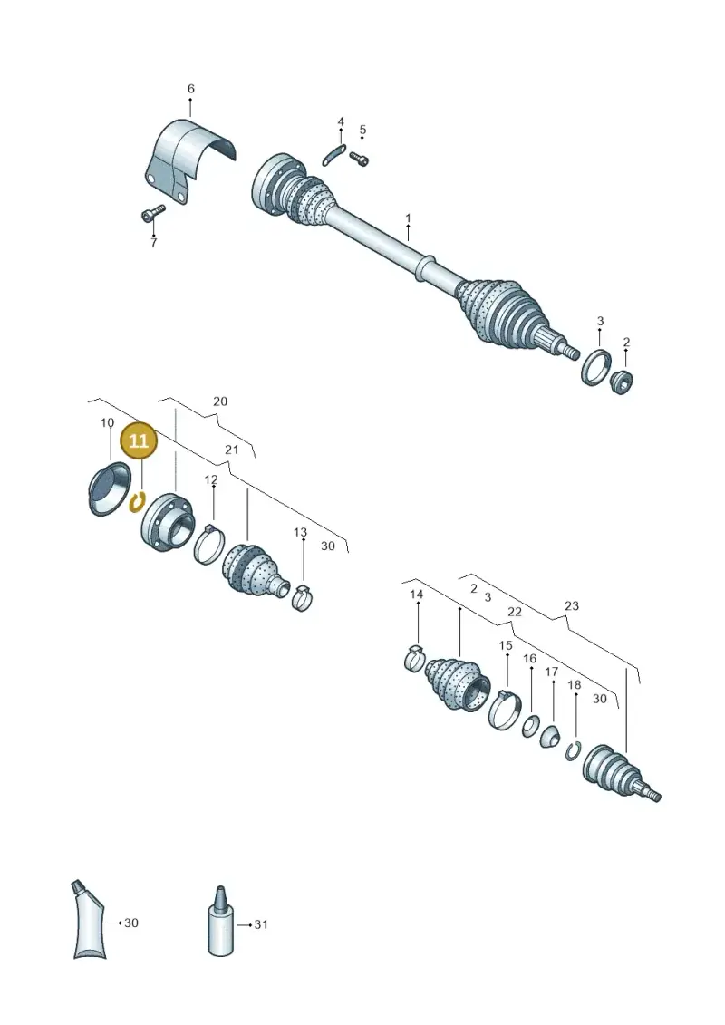 1K0407298A — SEAT Ibiza Stylance (2015-) diagram 672407600, position 11