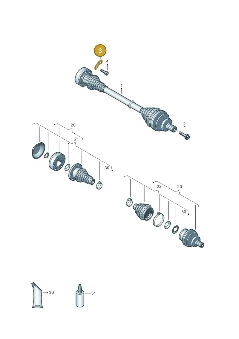 1K0407357B — SEAT Tarraco FR (2018-2024) diagram 884501050, position 3