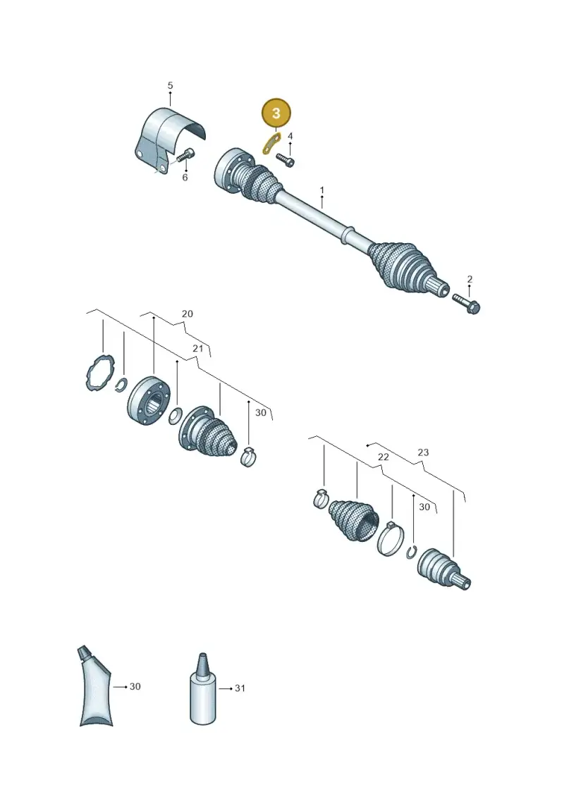 1K0407357C — SEAT Leon style (2019-) diagram 786407300, position 3