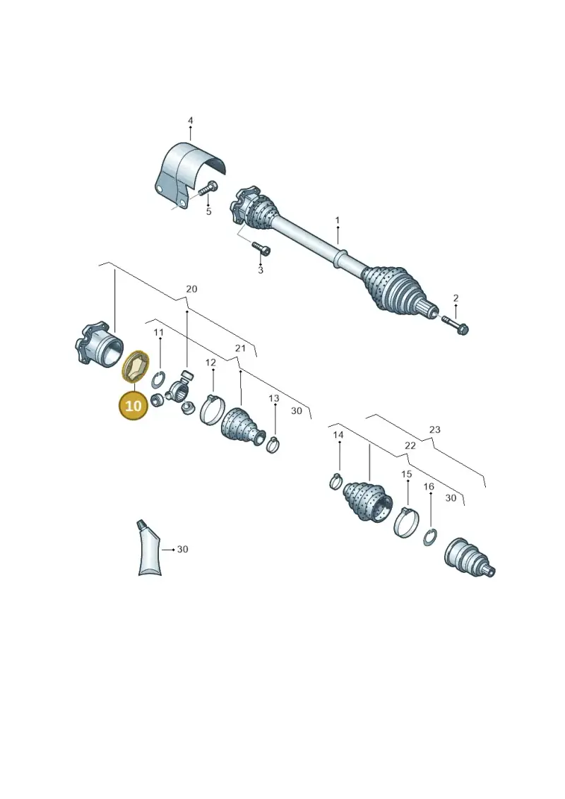 1K0407413A — SEAT Leon ST Stylance (2016-2020) diagram 460407560, position 10