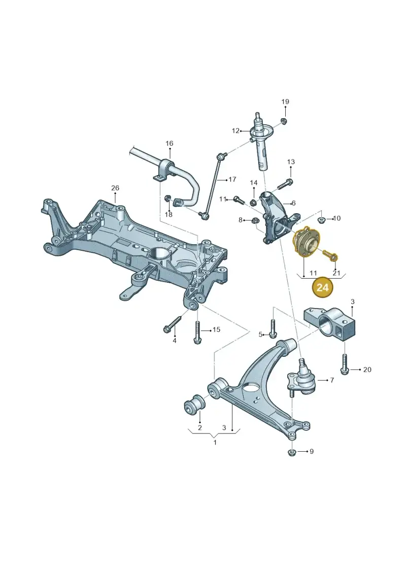 1K0407621F — SEAT Alhambra Stylance (2015-2022) diagram 460407000, position 24