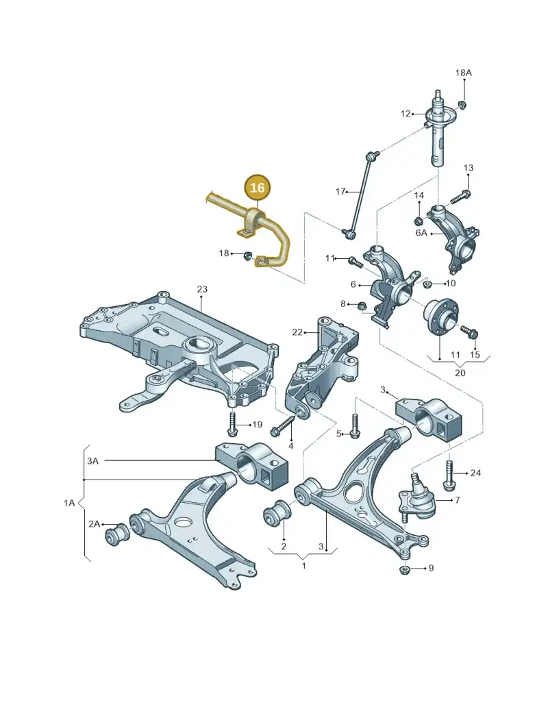 1K0411303AM — SEAT Altea XL Reference (2013-2013) diagram 409407000, position 16