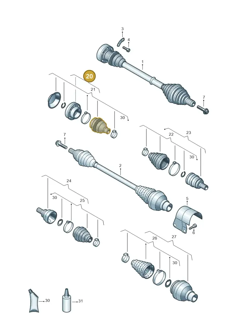 1K0498103A — SEAT Leon style (2019-) diagram 827407340, position 20