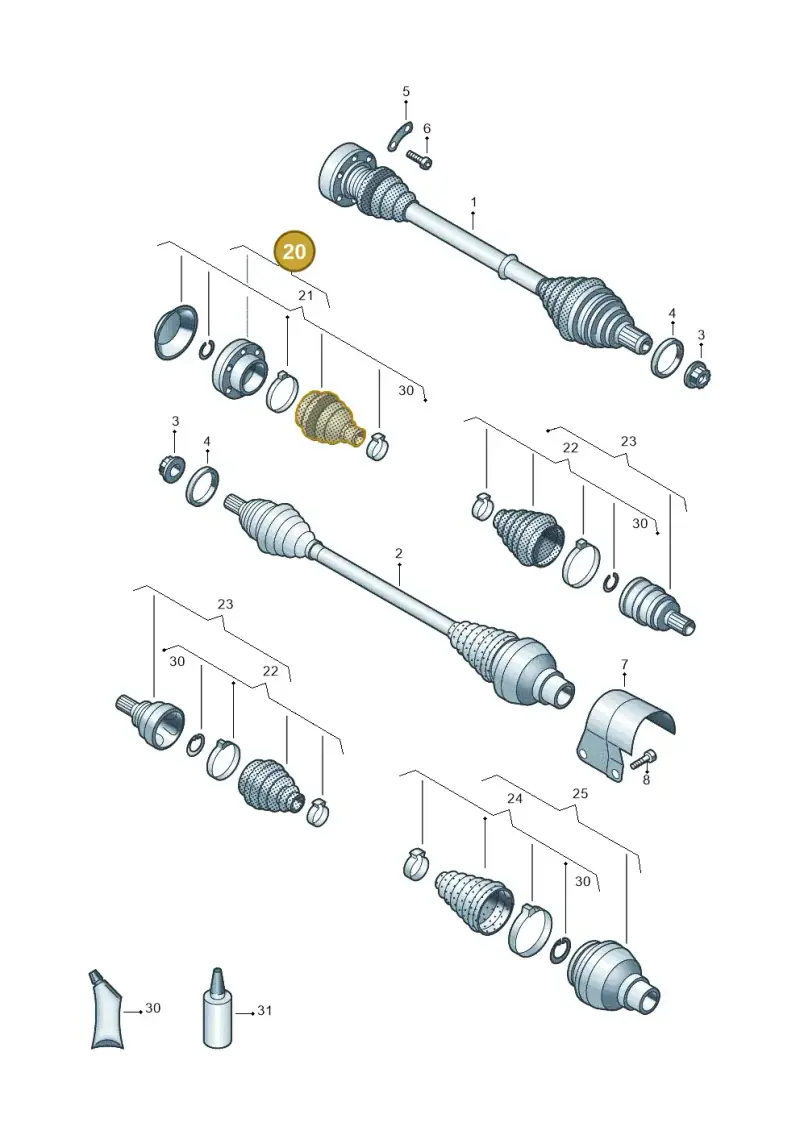 1K0498103A — SEAT Ibiza FR (2017-) diagram 837407082, position 20