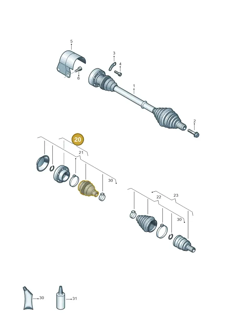 1K0498103A — SEAT Tarraco FR (2018-2024) diagram 884407200, position 20