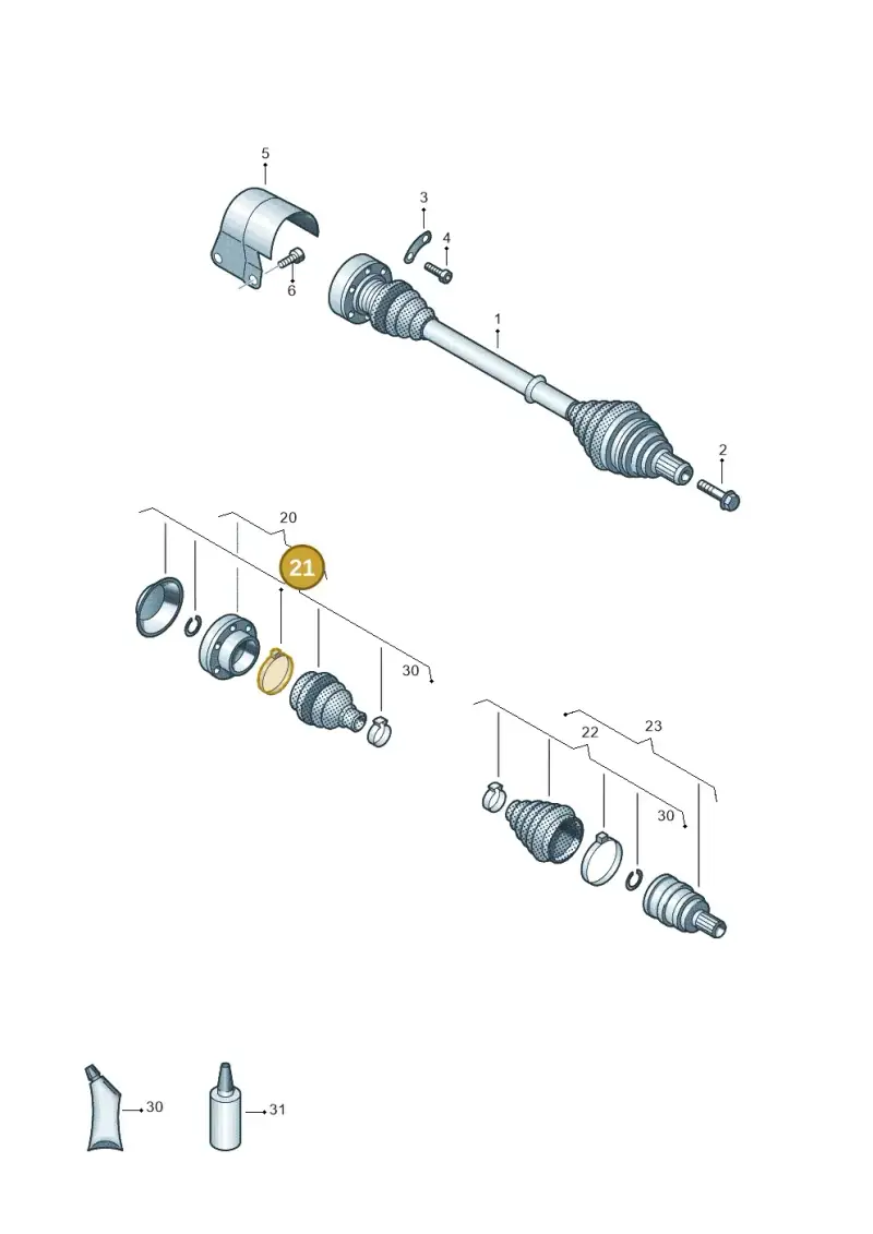 1K0498201A — SEAT Tarraco FR (2018-2024) diagram 884407200, position 21