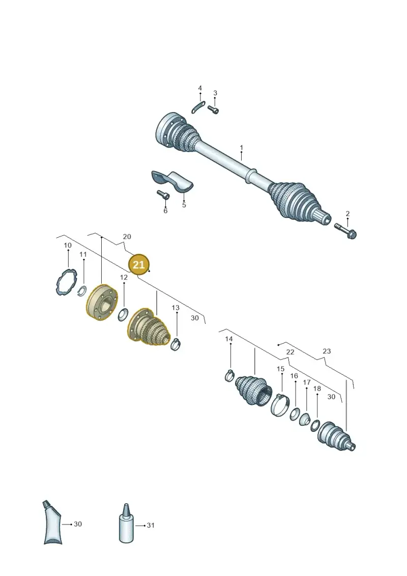 1K0498201B — SEAT Altea XL Reference (2010-2013) diagram 460407200, position 21