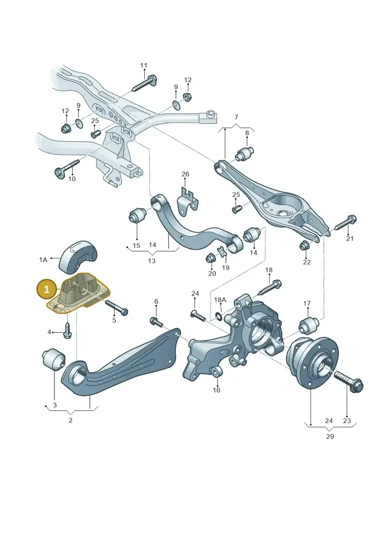 1K0505129L — SEAT Leon style (2019-) diagram 746505300, position 1