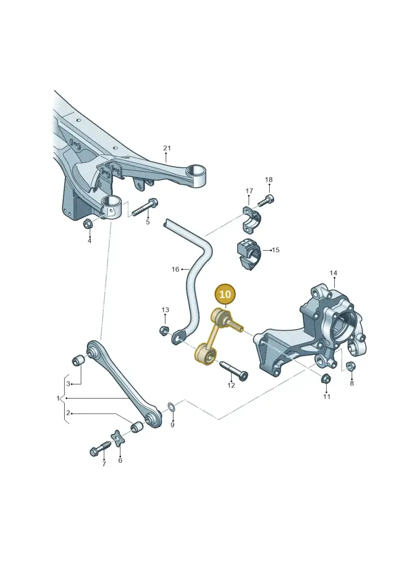 1K0505465AA — SEAT Alhambra Stylance (2015-2022) diagram 460501300, position 10