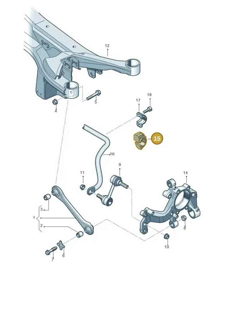 1K0511327AR — SEAT Altea XL Reference (2010-2013) diagram 412501300, position 15