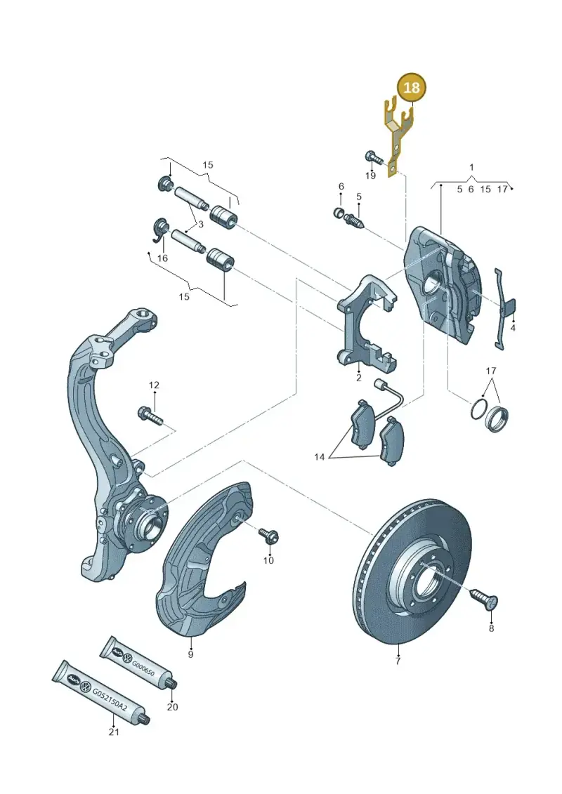 1K0611841A — SEAT Leon Stylance (2010-2012) diagram 448615500, position 18
