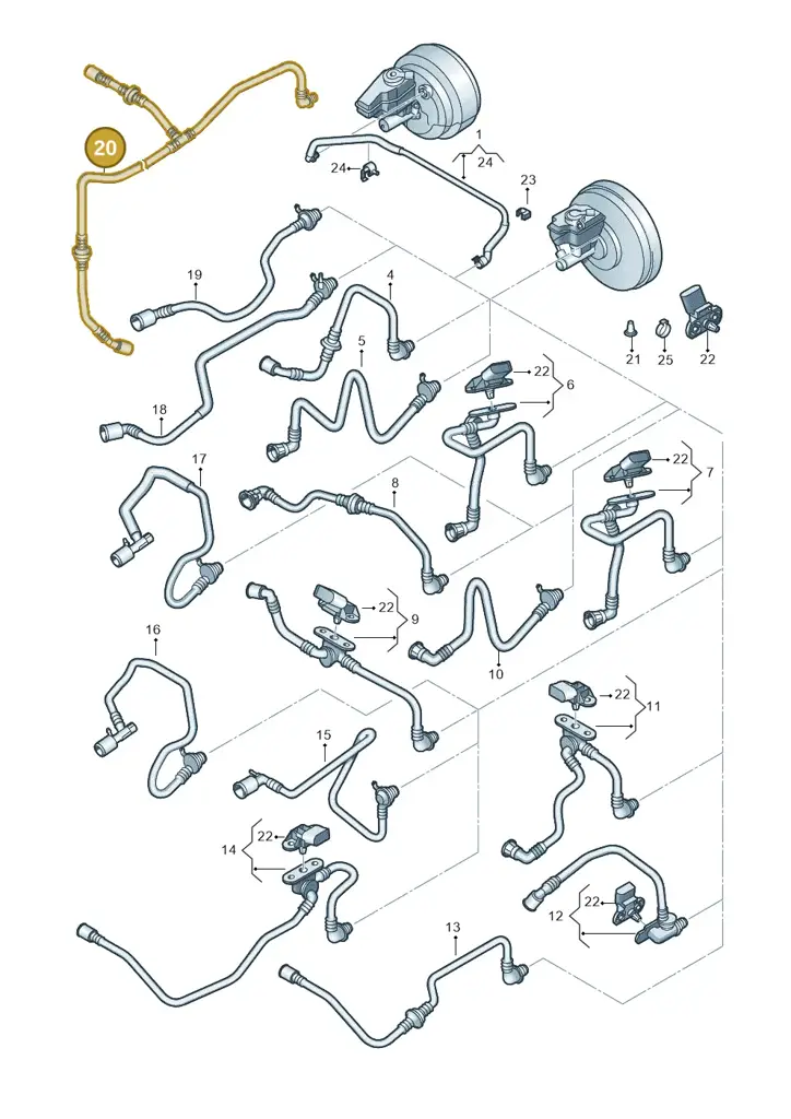 1K0612041BJ — SEAT Altea XL Reference (2013-2013) diagram 649611760, position 20
