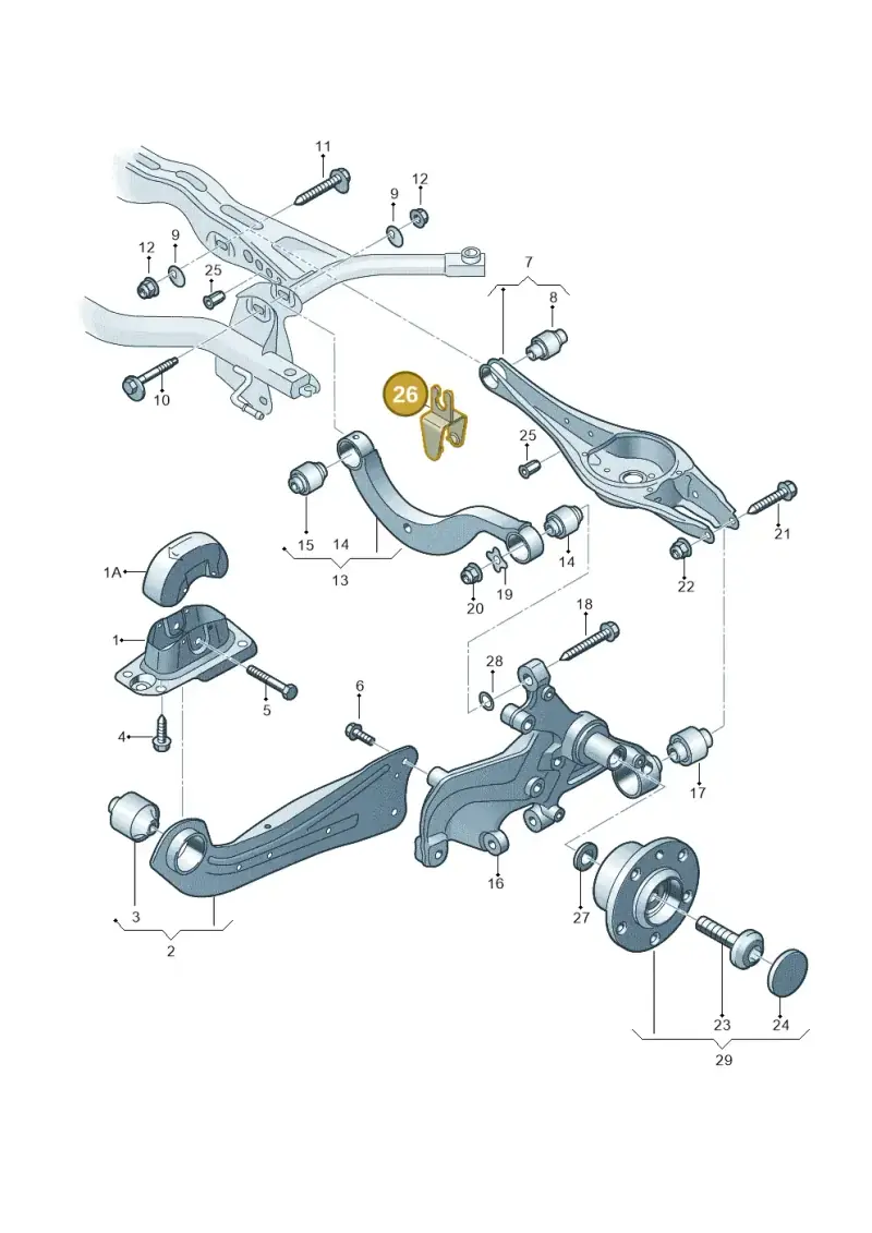 1K0614167C — SEAT Leon ST Stylance (2016-2020) diagram 793505050, position 26