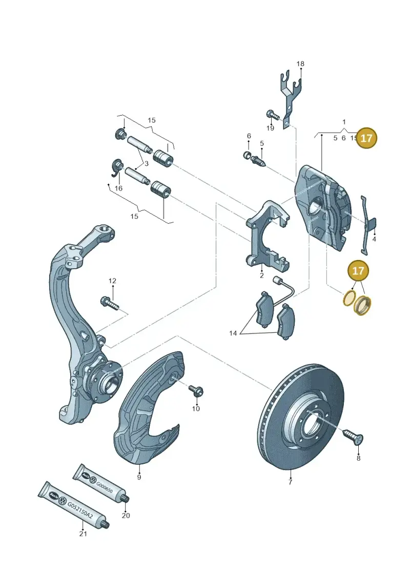1K0698471A — SEAT Leon Stylance (2010-2012) diagram 448615500, position 17