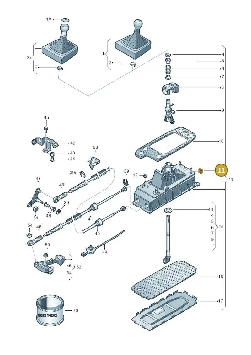 1K0711047 — SEAT Altea XL Reference (2013-2013) diagram 649711300, position 11