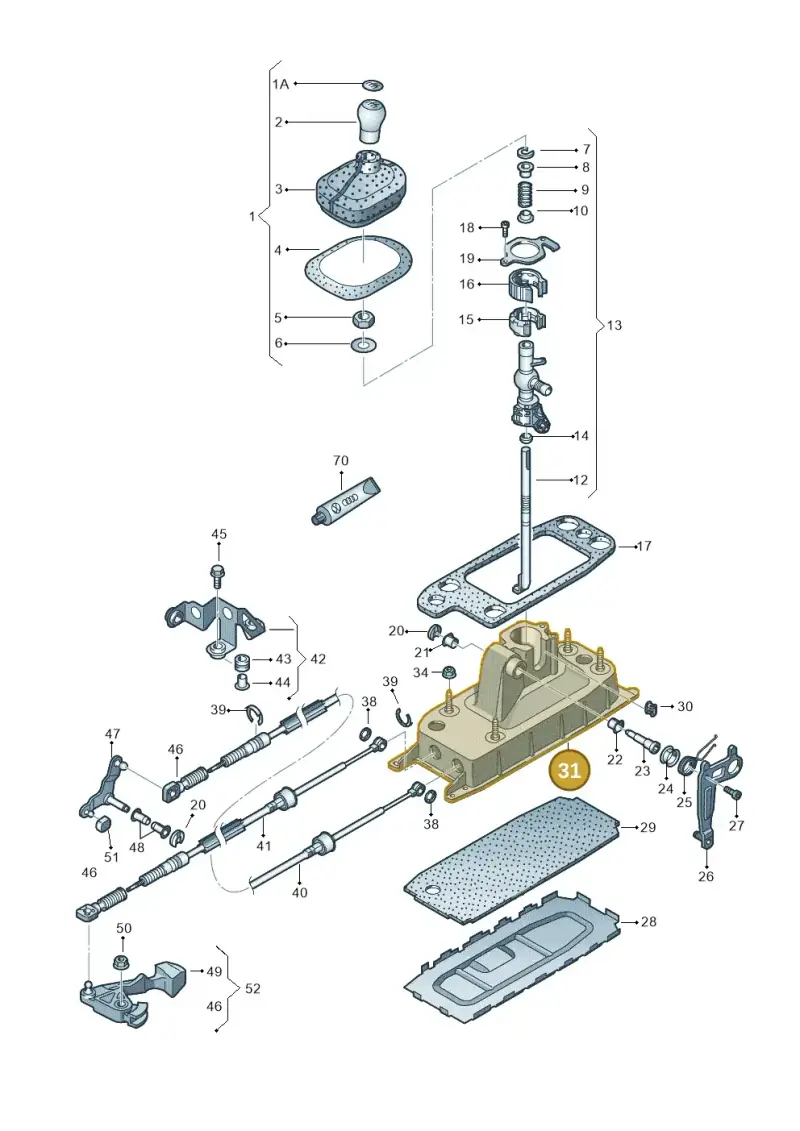 1K0711061B — SEAT ALTEA                  07> (2006-) diagram 409711300, position 31