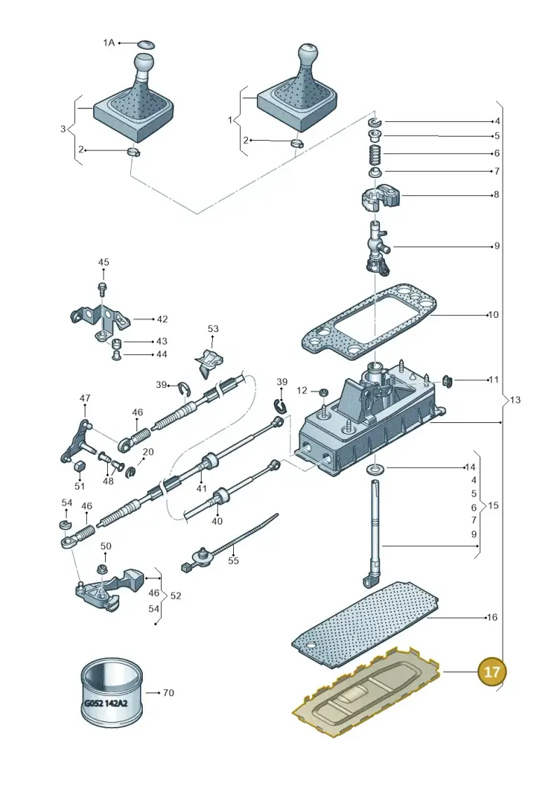 1K0711091A — SEAT Altea XL Reference (2013-2013) diagram 649711300, position 17