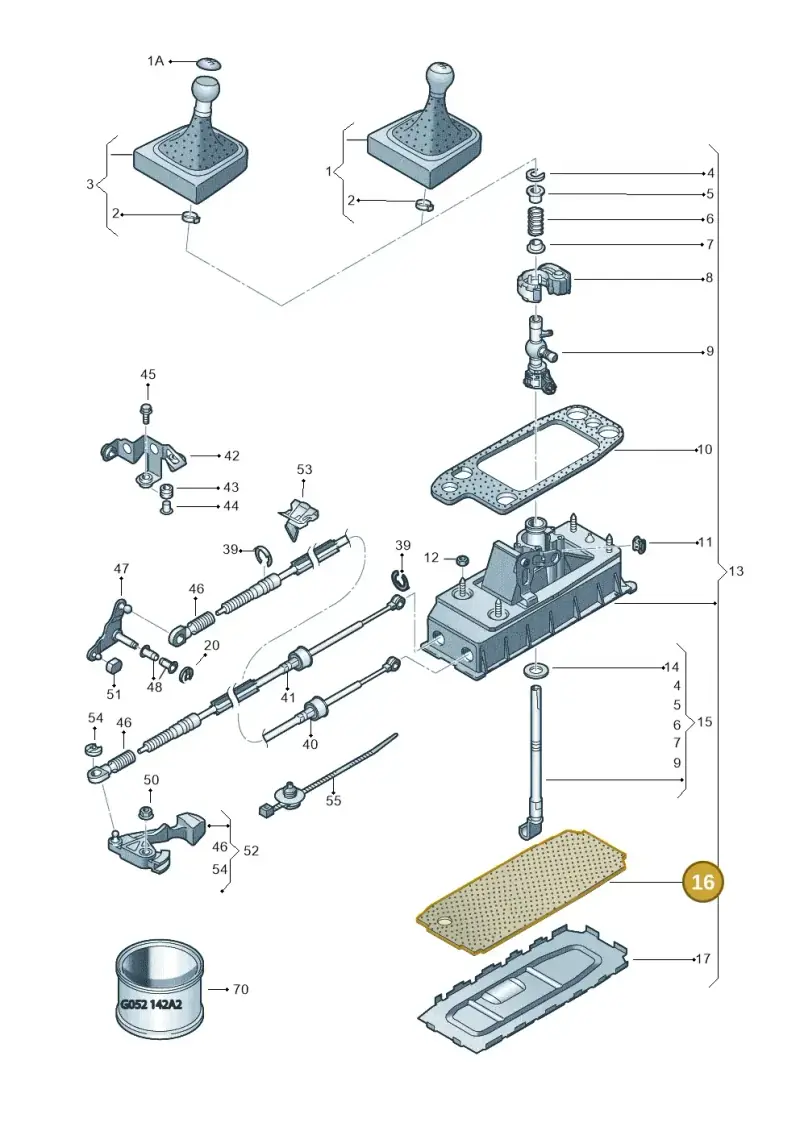 1K0711267B — SEAT Altea XL Reference (2013-2013) diagram 649711300, position 16