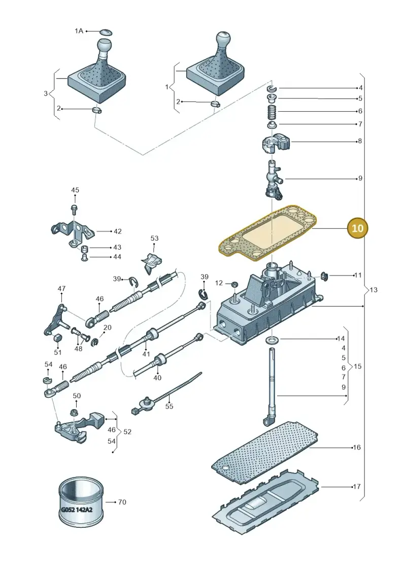 1K0711267C — SEAT Altea XL Reference (2013-2013) diagram 649711300, position 10