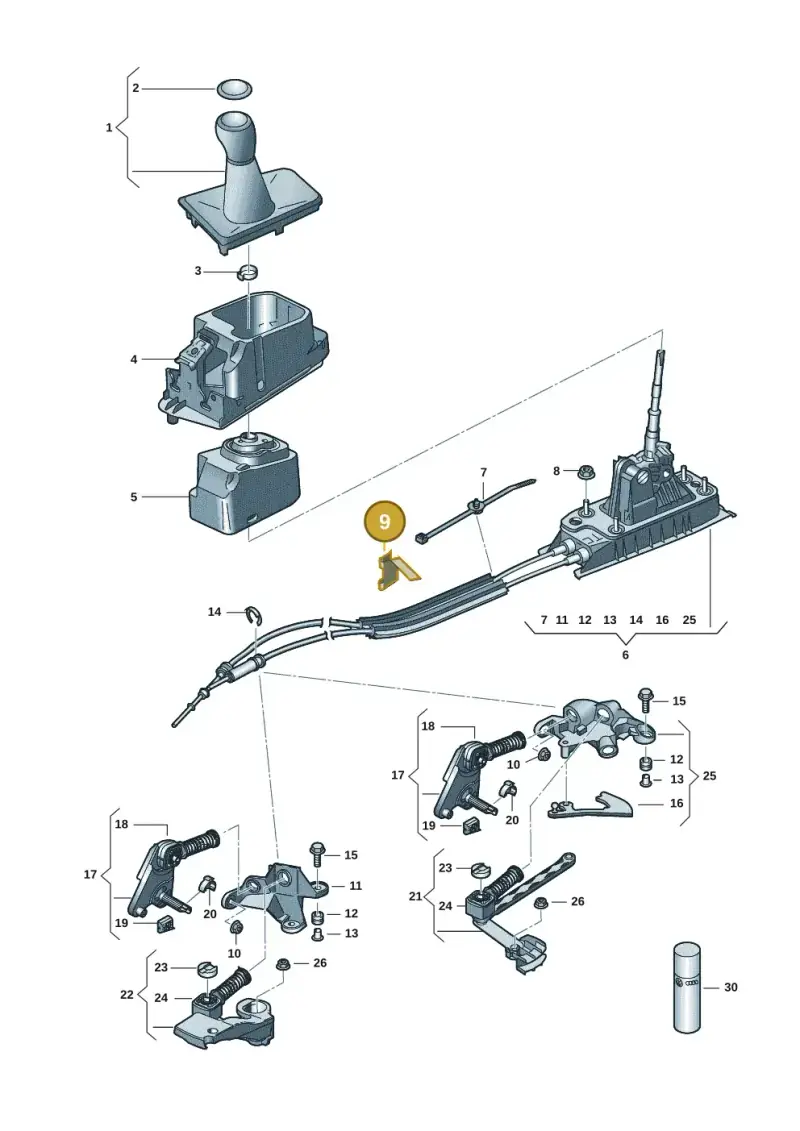 1K0711637 — SEAT Leon style (2019-) diagram 587711301, position 9