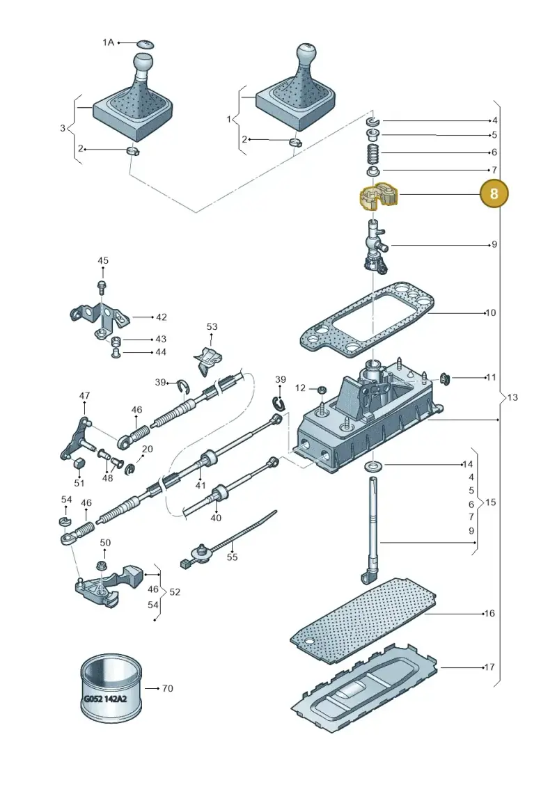 1K0711699A — SEAT Altea XL Reference (2013-2013) diagram 649711300, position 8
