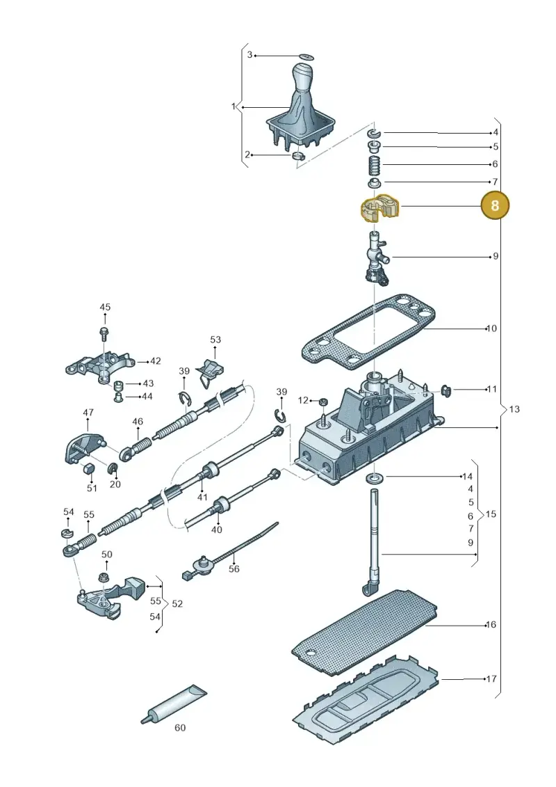 1K0711699A — SEAT Alhambra Stylance (2015-2022) diagram 863711300, position 8