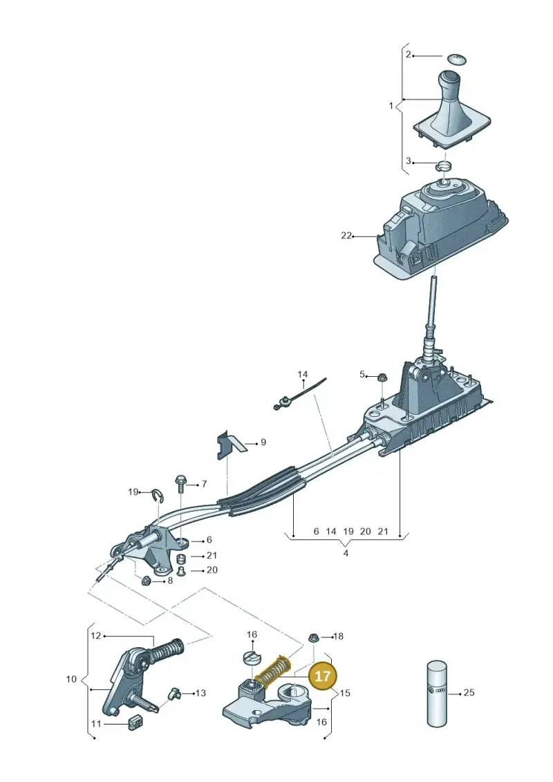 1K0711761D — SEAT Tarraco FR (2018-2024) diagram 781711300, position 17
