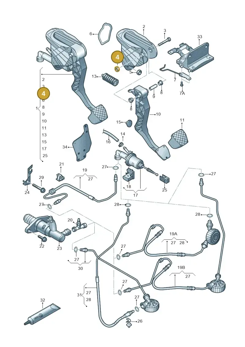 1K0721389B — SEAT Altea XL Reference (2010-2013) diagram 409721250, position 4