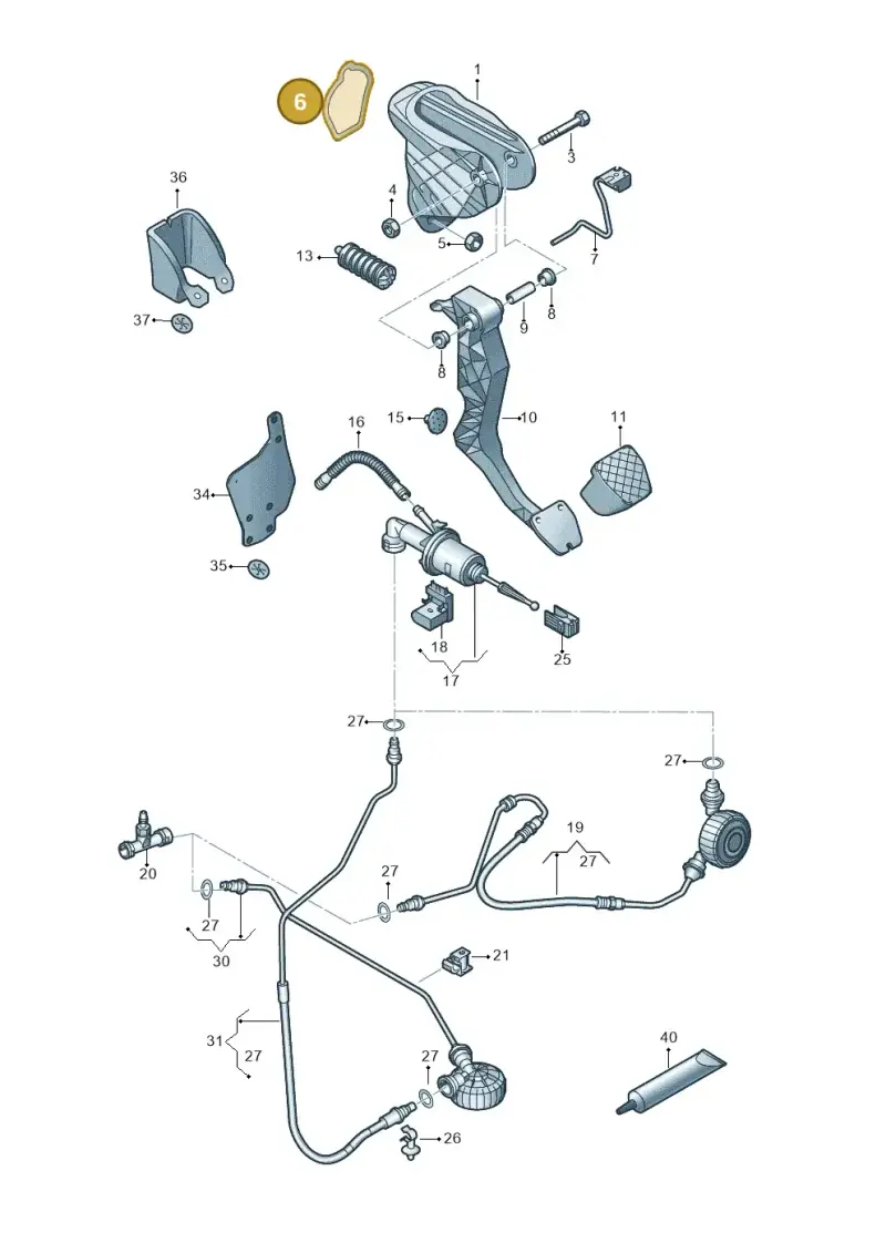 1K0721410C — SEAT Alhambra Stylance (2015-2022) diagram 863721250, position 6