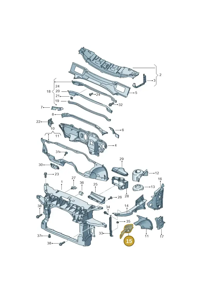 1K0805148C — SEAT Altea XL Reference (2013-2013) diagram 418805000, position 15