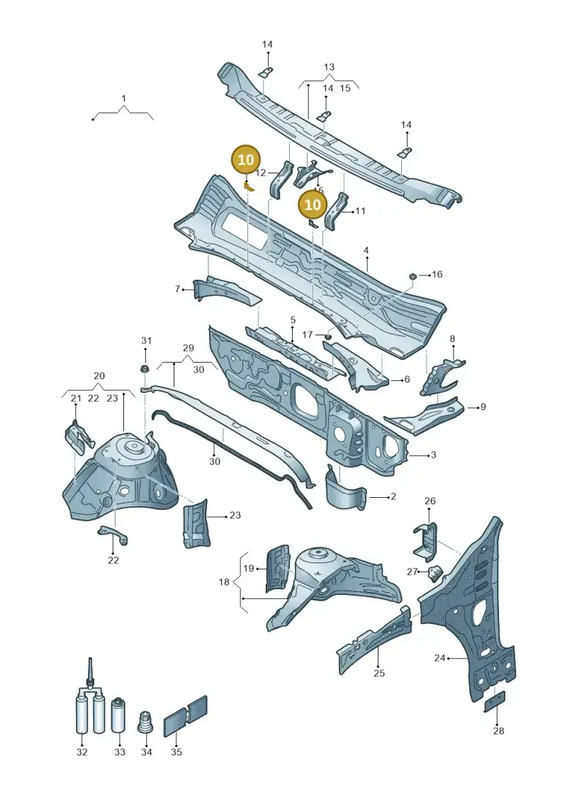 1K0805517B — SEAT Formentor TSI CUPRA (2020-) diagram 5fn805050, position 10