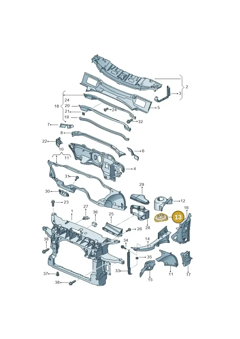 1K0809072 — SEAT Altea XL Reference (2013-2013) diagram 418805000, position 13