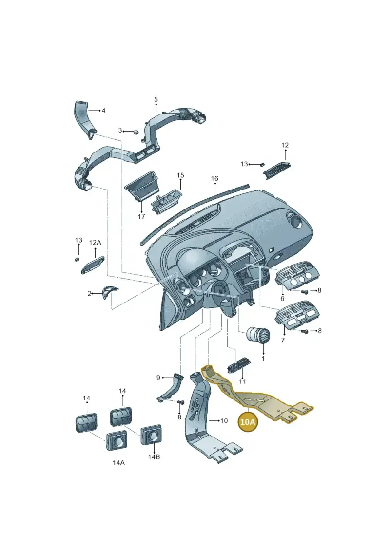 1K0819806D — SEAT Altea XL Reference (2013-2013) diagram 418819300, position 10A