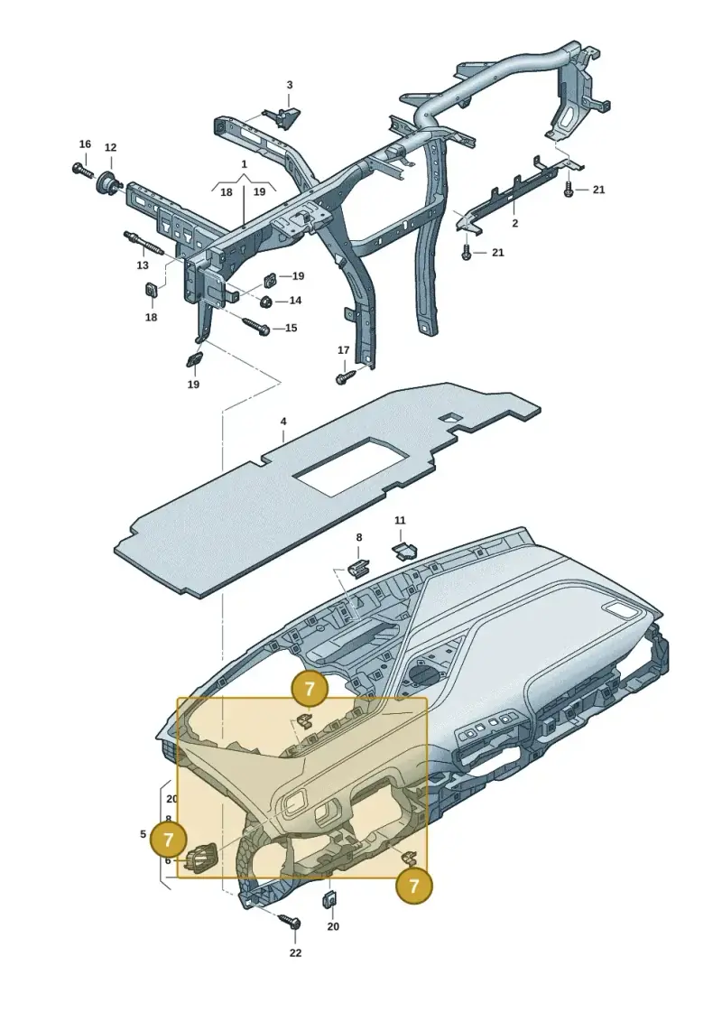 1K0867388 — SEAT EBoost CUPRA (2021-) diagram 10a857000, position 7