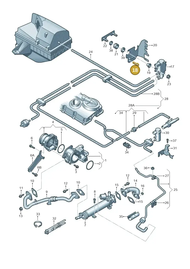 1K0906215S — SEAT Altea XL Reference (2010-2013) diagram 663131850, position 18