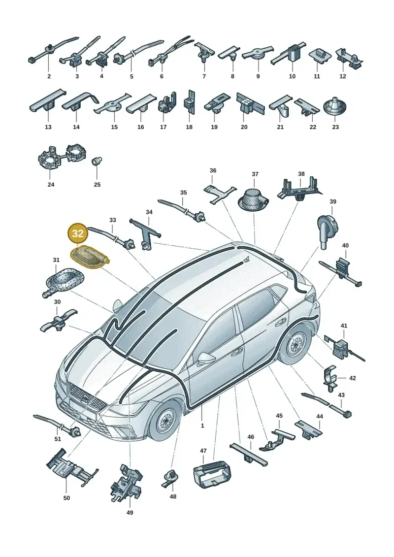 1K0941907 — SEAT Arona FR (2017-) diagram 835971081, position 32
