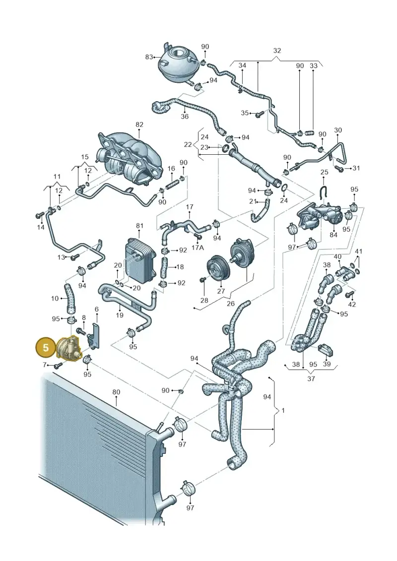 1K0965561F — SEAT Ibiza Reference (2012-2012) diagram 672121350, position 5