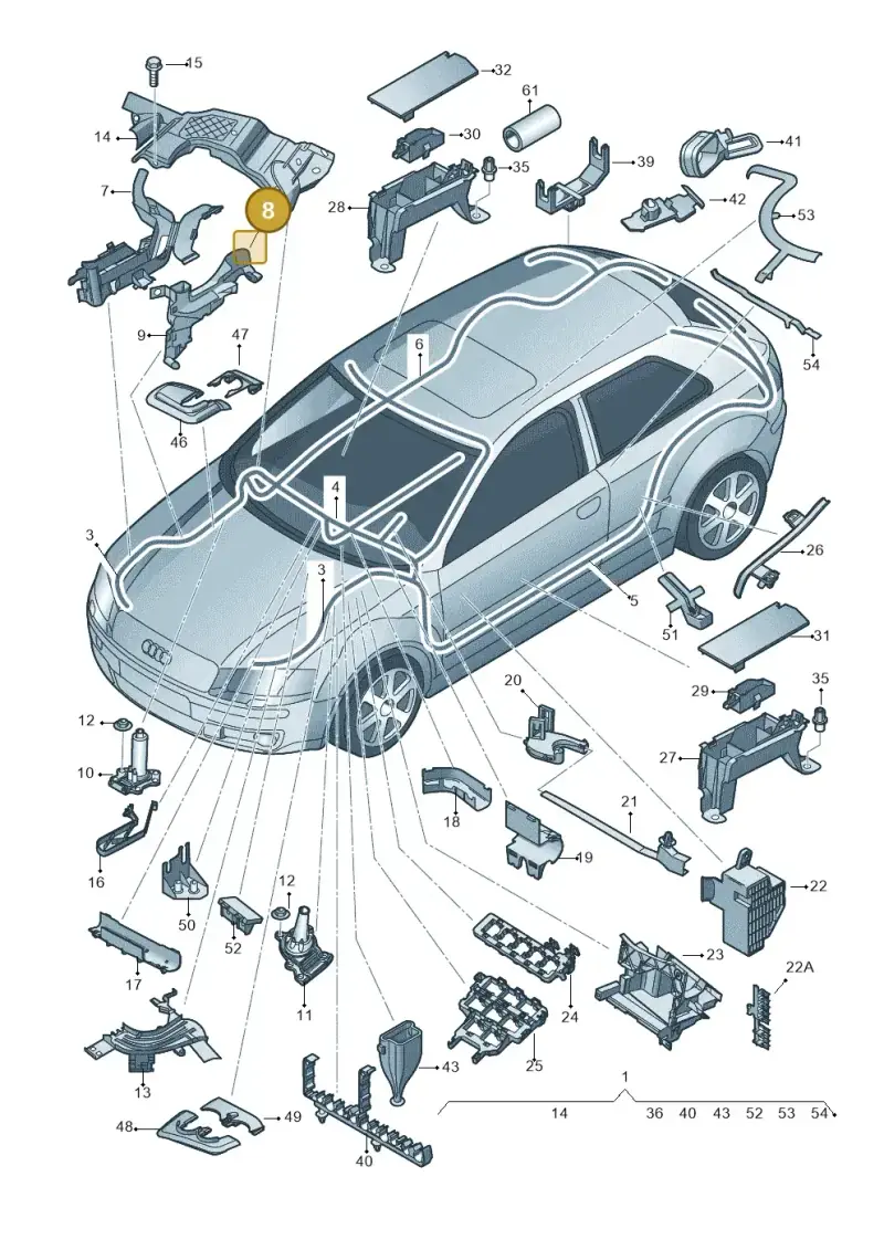 1K0971839G — SEAT Altea XL Reference (2013-2013) diagram 412971800, position 8