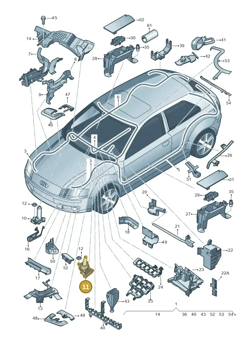 1K0971915D — SEAT Altea XL Reference (2013-2013) diagram 412971800, position 11