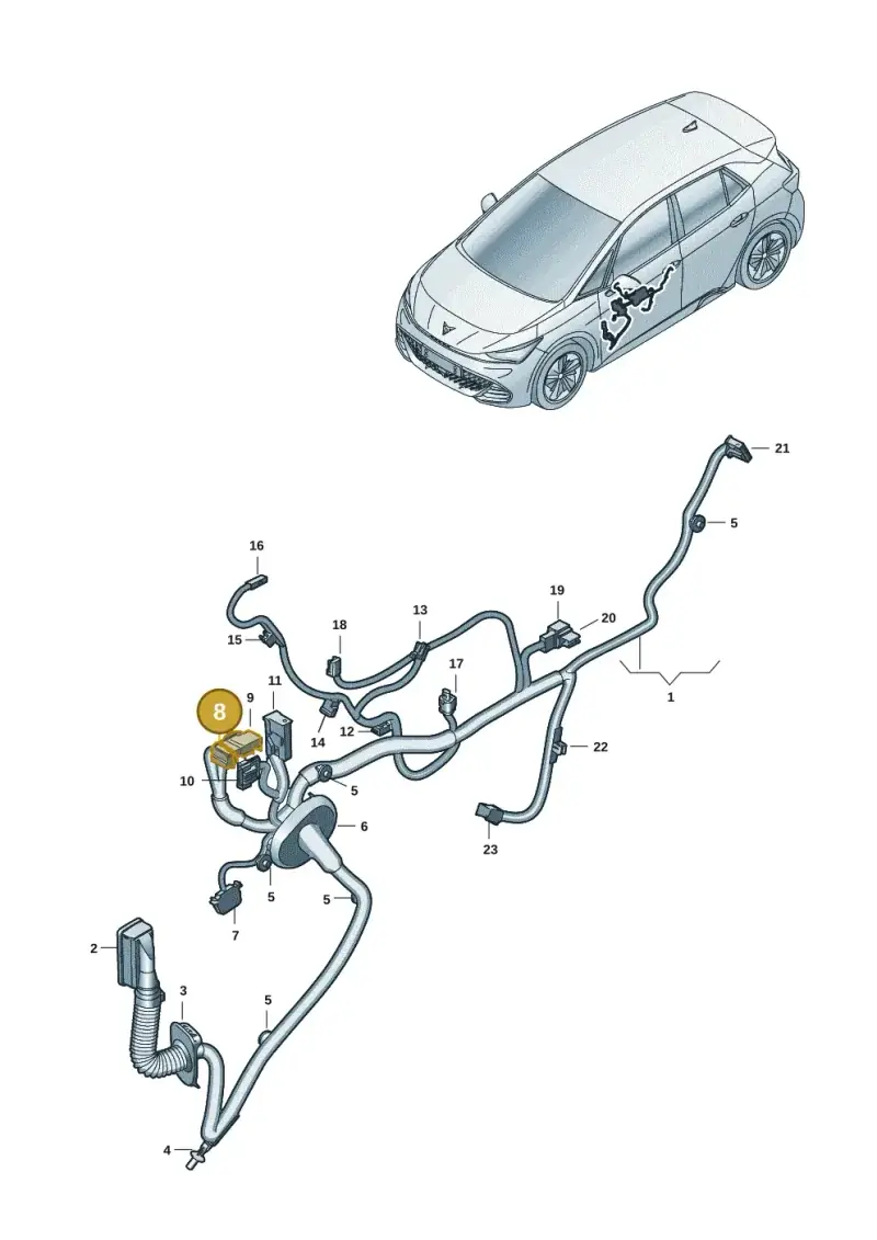 1K0972923 — SEAT EBoost CUPRA (2021-) diagram 10s972033, position 8