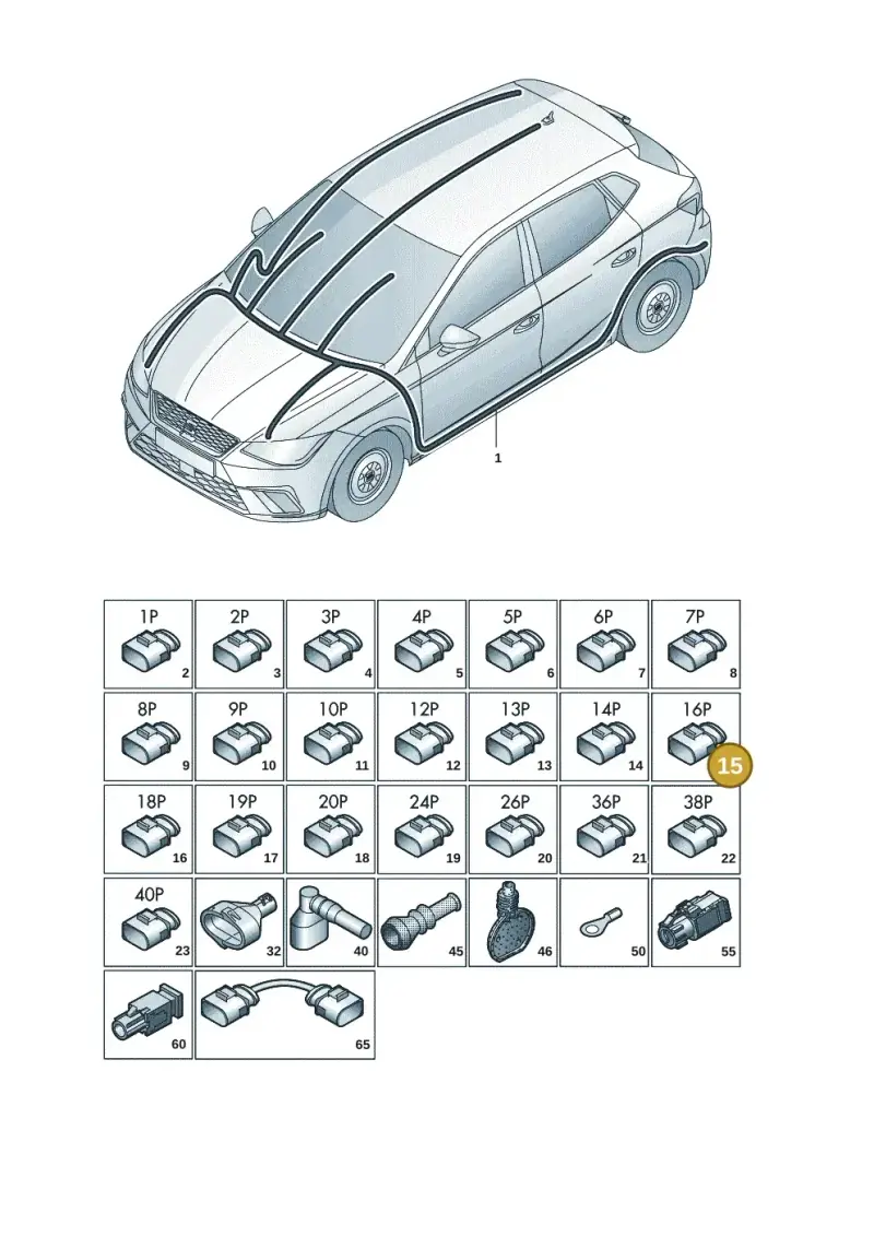1K0972961 — SEAT Arona FR (2017-) diagram 835971082, position 15