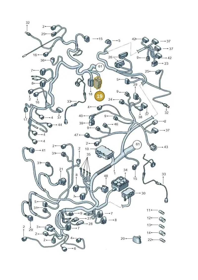 1K0973026 — SEAT Altea XL Reference (2013-2013) diagram 498971820, position 19
