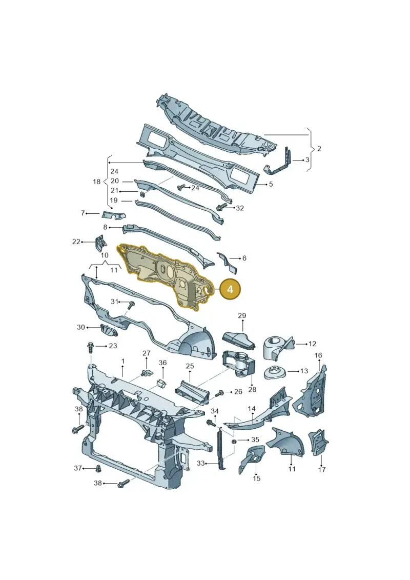 1K1804011N — SEAT Altea XL Reference (2013-2013) diagram 418805000, position 4