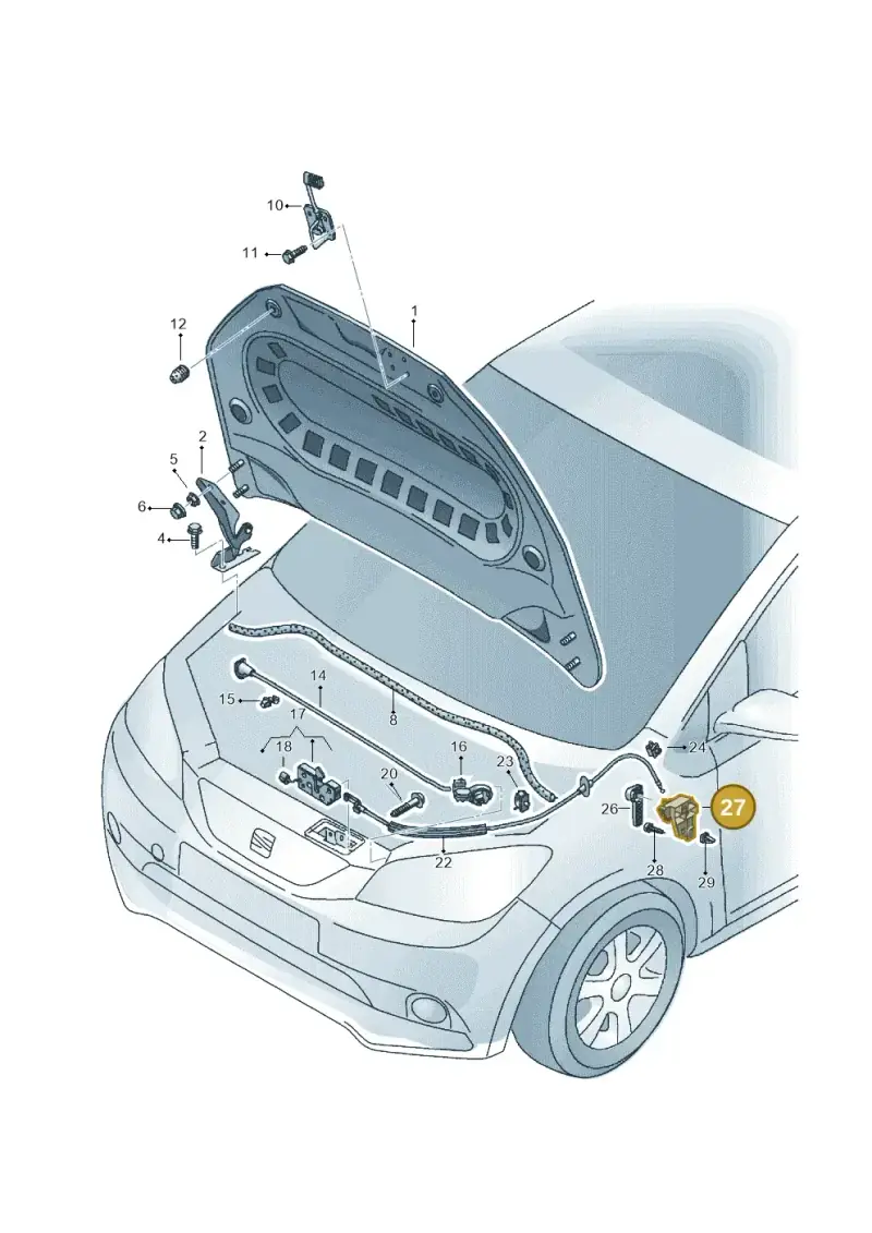 1K1823633B — SEAT Mii electric (2020-2021) diagram 735823000, position 27