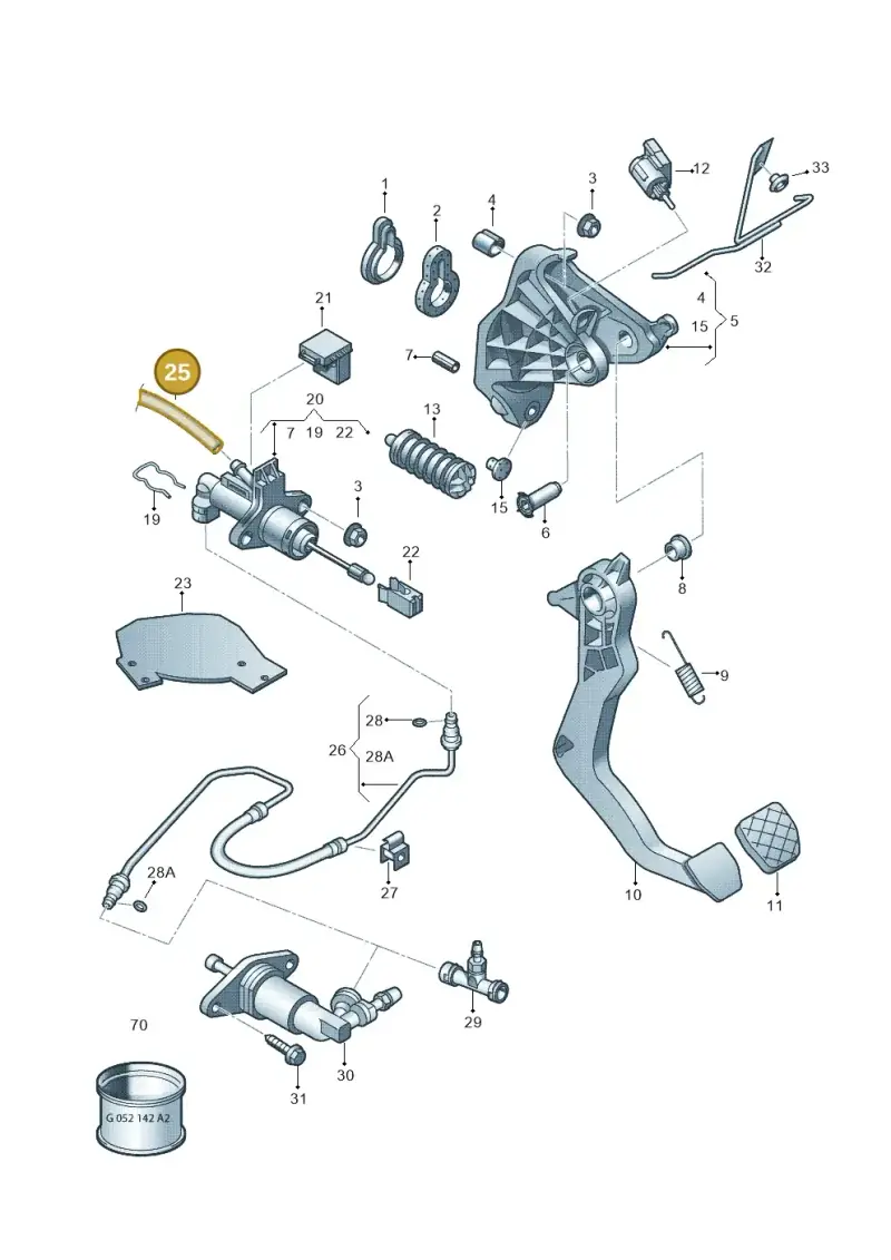 1K2721453E — SEAT Ibiza Reference (2008-2011) diagram 672721250, position 25